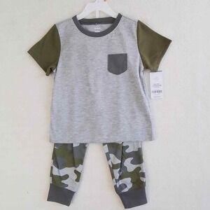 NWT Carter's 2-Piece PJ Set Boy's Size 3t in Camo‎